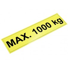 100007LG Информационная наклейка-максимальная грузоподъемность-1000 кг