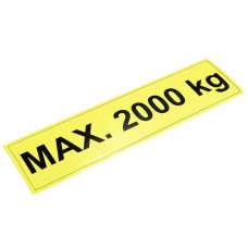 200009LG Информационная наклейка-максимальная грузоподъемность - 2000 кг